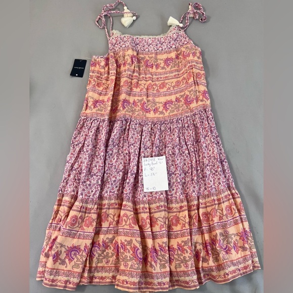 Lucky Brand Women's Mixed Print Tie Sleeve Tiered Dress Large NWT - Picture 14 of 14